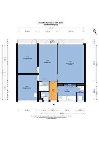 Floorplan - Anna Paulownalaan 132, 3708 HN Zeist